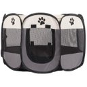 Ver imagem 3 de Cercado Pet Dobrável Portátil Casinha Cachorro Cão e Gatos Tamanho Grande 91cm - Cinza
