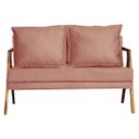 Ver imagem 2 de Kit 1 Poltrona Mona Luxo + Namoradeira Mona Luxo Recepção - Veludo Rose