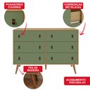 Ver mais imagens de Cômoda Genialflex Amber 6 Gavetas Savana/alecrim