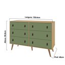 Ver imagem 5 de Cômoda Genialflex Amber 6 Gavetas Savana/alecrim