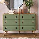 Ver imagem 1 de Cômoda Genialflex Amber 6 Gavetas Savana/alecrim