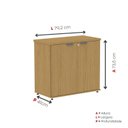Ver imagem 5 de Armário Baixo para Escritório P25 com 2 Portas Preto/Samba