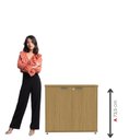 Ver imagem 4 de Armário Baixo para Escritório P25 com 2 Portas Preto/Samba