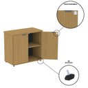 Ver mais imagens de Armário Baixo para Escritório P25 com 2 Portas Preto/Samba