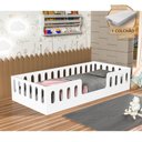 Ver imagem 4 de Cama Infantil Montessoriana Helo Solteiro Com Colchão - Branca - Cor: Branco