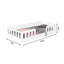 Ver imagem 2 de Cama Infantil Montessoriana Helo Solteiro Com Colchão - Branca - Cor: Branco