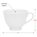 Ver imagem 4 de Kit 6 Xícaras de Porcelana com Pires de Bambu 100ml Wincy