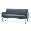 Ver imagem 1 de Sofa Pix com Bracos Assento Mescla Verde Base Aco Preto - 55105