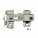 Ver imagem 2 de Trava Fechadura de Porta Aço Inoxidável 180° Trinco Tarjeta Ferrolho