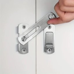 Trava Fechadura de Porta Aço Inoxidável 180° Trinco Tarjeta Ferrolho - 6