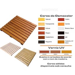 Deck de Madeira Modular 50x50cm com Pintura Neonx 50x50 Cm com Pintura Osmocolor Branco Neve - 2