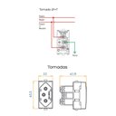 Ver imagem 3 de Tomada Dupla Móvel 3 Pinos 10a + HDMI Gesso Drywall Marmore Granito Pedra Embutir Branco Margirius