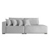 Sofá 2 3 4 Lugares Modulado Chaise Almofada Solta Molas Isa Be Linho Cinza Claro 2,1m - 2