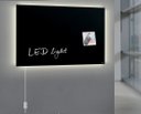 Ver imagem 1 de Painel Lousa De Vidro Temperado preta 90x60cm com led