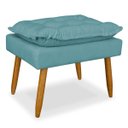 Ver imagem 2 de Puff Opalak Confortável em Suede Escritório Sala de Estar Penteadeira Leitura Sala Jantar Az Turques