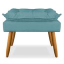 Ver imagem 1 de Puff Opalak Confortável em Suede Escritório Sala de Estar Penteadeira Leitura Sala Jantar Az Turques