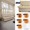 Ver imagem 4 de Conjunto Sofá Coliseu 3 e 2 Lugares Bouclê - King House