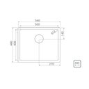 Ver imagem 4 de Cuba Tramontina Design Collection Quadrum em Aço Inox com Revestimento Pvd Black 50x40 Cm Tramontina