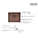 Ver imagem 2 de Cuba Tramontina Design Collection Quadrum em Aço Inox com Revestimento Pvd Black 50x40 Cm Tramontina