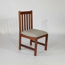 Ver imagem 3 de Kit 4 Cadeiras de Jantar Eucalipto Madeira Maciça Courino Bege Castanho