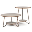 Ver imagem 1 de Conjunto 2 Mesa de Centro e Apoio Liz Sala Offwhite/freijo