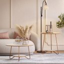 Ver imagem 2 de Conjunto 2 Mesa de Centro e Apoio Liz Sala Offwhite/freijo