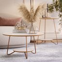 Ver imagem 4 de Conjunto 2 Mesa de Centro e Apoio Liz Sala Offwhite/freijo