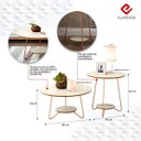 Ver imagem 3 de Conjunto 2 Mesa de Centro e Apoio Liz Sala Offwhite/freijo