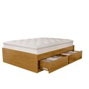 Ver imagem 4 de Cama Casal Base Box Madeira Maciça com 4 Gavetas 140cm Líbano B07 Mel - Lyam Decor