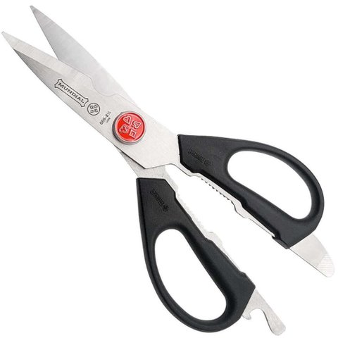 Kit 8 Tesouras de Cozinha Mundial Inox Desmontável 21,5cm Multiuso Culinária Preta