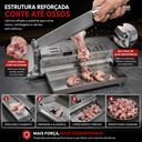 Ver mais imagens de Guilhotina 22cm Cortador Manual de Carnes e Legumes Aves em Cubos Aço Inoxidável Fatiador SNH93 Snel