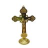 Crucifixo De Mesa Metal Dourado 15cm - 1