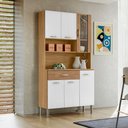 Ver imagem 5 de Armário de Cozinha 6 Portas 1 Gaveta Golden Plus Freijo/supremo/cp-ripado Freijo - Ssx Multicoisas