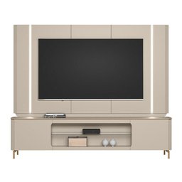 Conjunto Painel e Rack Copenhague Off White - 2