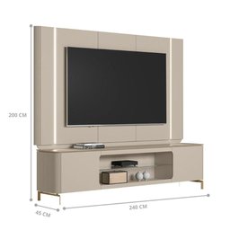 Conjunto Painel e Rack Copenhague Off White - 3