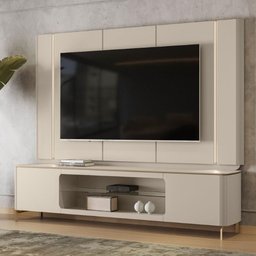 Conjunto Painel e Rack Copenhague Off White - 1