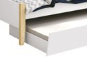 Ver imagem 3 de Cama Babá Solteiro com Auxiliar Simba Branco Fosco com Natural - MoveisAqui