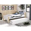 Ver imagem 2 de Cama Babá Solteiro com Auxiliar Simba Branco Fosco com Natural - MoveisAqui