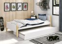 Ver imagem 2 de Cama Babá Solteiro com Auxiliar Simba Branco Fosco com Natural - MoveisAqui