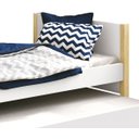 Ver imagem 4 de Cama Babá Solteiro com Auxiliar Simba Branco Fosco com Natural - MoveisAqui