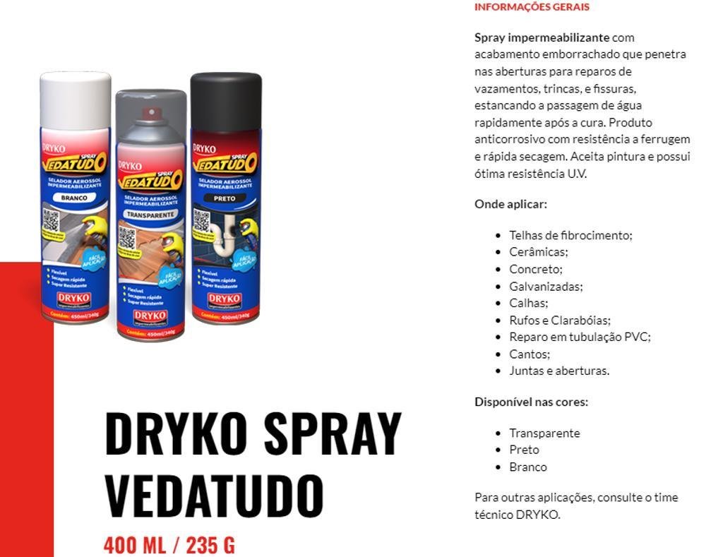 Spray Borracha Líquida Multiuso Impermeabilizante Vedação - 2