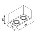 Ver imagem 2 de Spot de Sobrepor Newline Box para 2 Lâmpadas Ar70 Gu10 Bivolt Branco e Preto