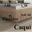 Ver imagem 2 de Saia Para Cama Box Casal Padrão Elastico Duplo Reforçado: Caqui