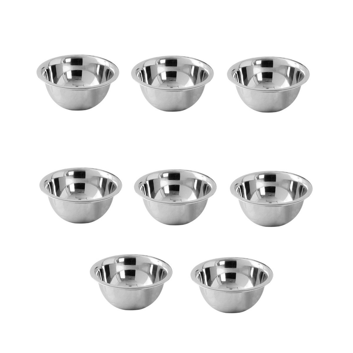 Tigela Bowl Mini Inox 190ml Sobremesa Entradas Molhos 8un