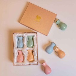 Kit Mini Vaso de Mesa Em Porcelana Manu Fisch Coleção Doce Memórias - 3