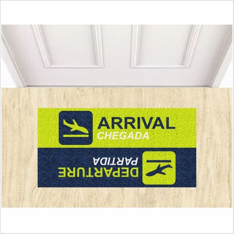 TAPETE CAPACHO DEPARTURE E ARRIVAL GRANDE 80X40