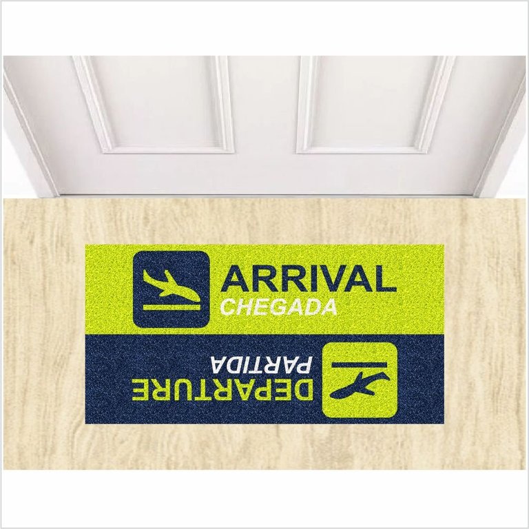 TAPETE CAPACHO DEPARTURE E ARRIVAL GRANDE 80X40