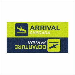 TAPETE CAPACHO DEPARTURE E ARRIVAL GRANDE 80X40 - 2