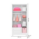 Ver imagem 4 de Guarda Roupa 3 Portas 2 Gavetas Doce Sonho Branco