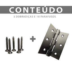 Kit 3 Dobradiças 3025 Fácil Instalação Movimento Mais Suave - 7